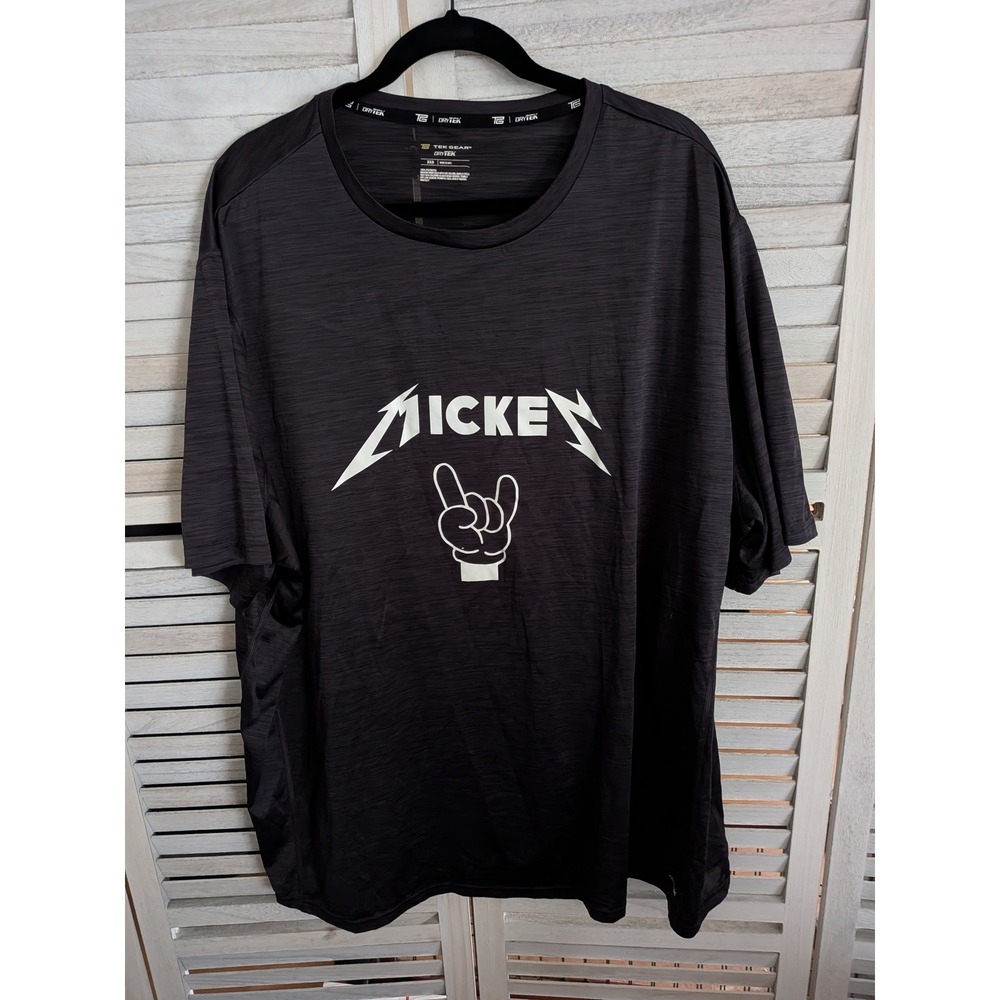 Tek Gear DryTek Mens 3XB Mickey Metallica Rock Graphic Tee Performance Shirt